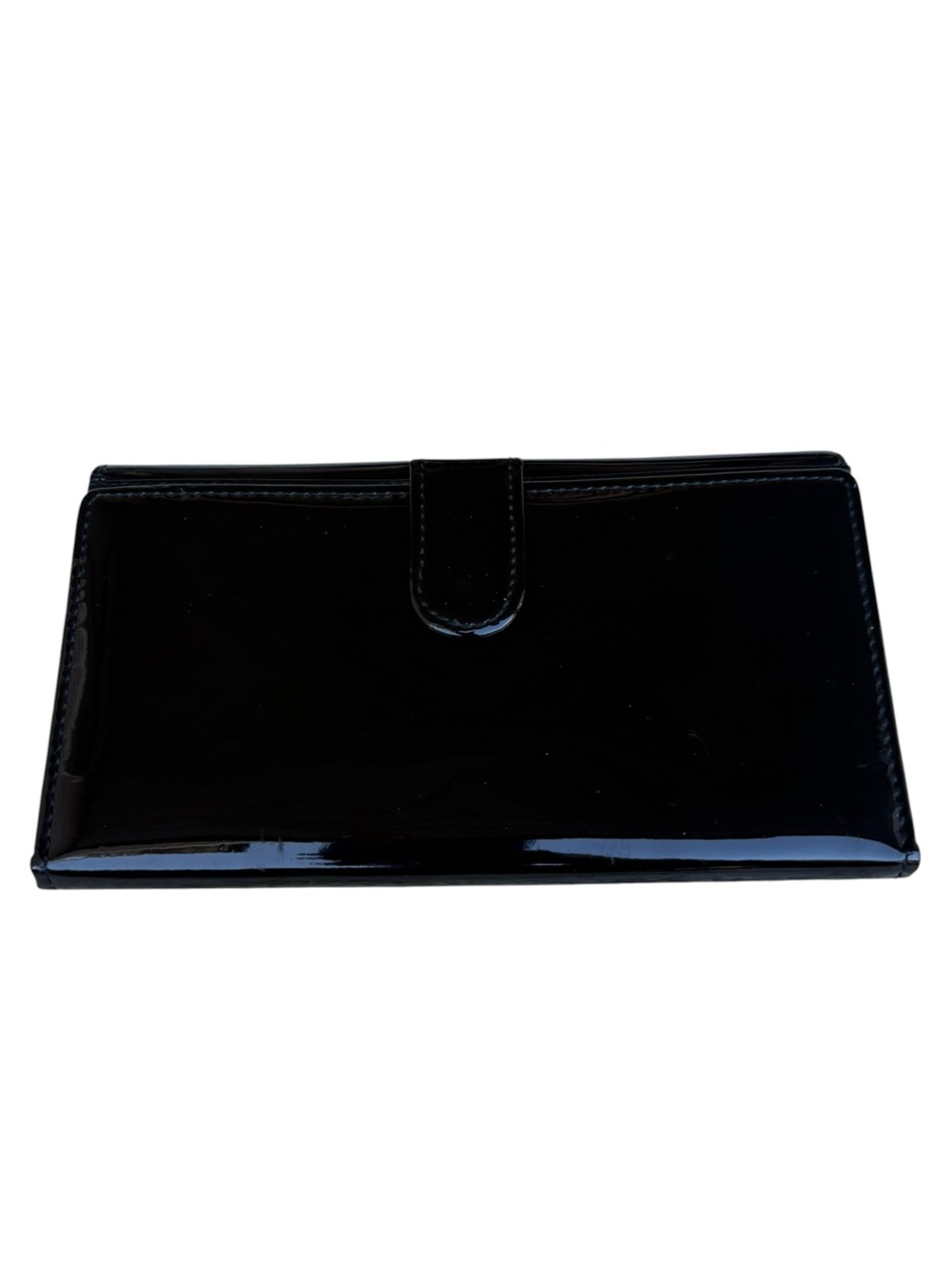 Versace Black Patent Leather Women's Long Wallet